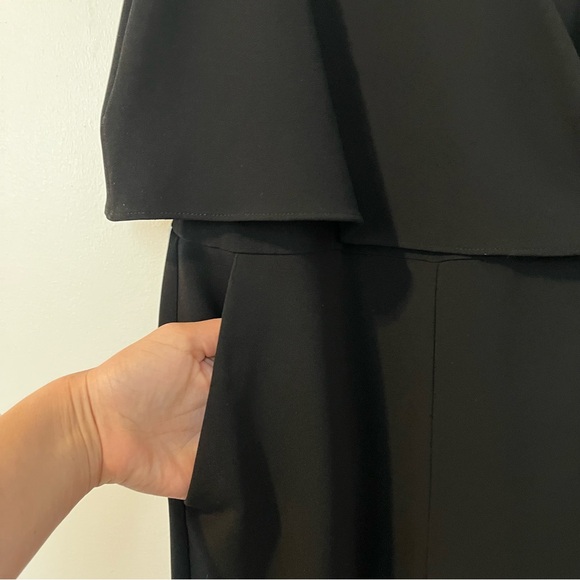 Theory Black Wrap Style Sleeveless Jogger Jumpsuit women’s size 4 cocktail Odila - Picture 5 of 10